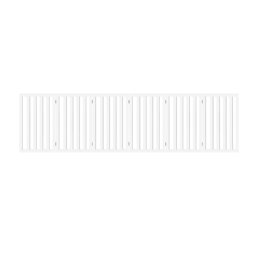 Alopet Wooden Pet Gate Security Door 6-Panel 80cm
