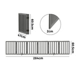 Alopet Wooden Pet Gate Safety Stair Barrier 6-Panel Grey - Extra Image