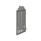 Alopet Wooden Pet Gate Safety Stair Barrier 6-Panel Grey - Close-Up Angle
