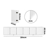 Alopet Wooden Pet Gate Dog Fence 6 Panels - 45-Degree Angle