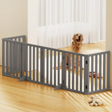 i.Pet Dog Playpen Enclosure 6 Panel Pet Fence Wooden Play Pen - Close-Up Angle