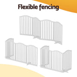 i.Pet Dog Playpen Enclosure 4 Panel Pet Fence Wooden Play Pen - Top-Down View