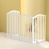 i.Pet Dog Playpen Enclosure 4 Panel Pet Fence Wooden Play Pen - Close-Up Angle