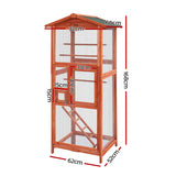 i.Pet Bird Cage 72cm x 60cm x 168cm Pet Cages Large Aviary Parrot Carrier Travel Canary Wooden XL