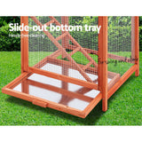 i.Pet Bird Cage 72cm x 60cm x 168cm Pet Cages Large Aviary Parrot Carrier Travel Canary Wooden XL - 45-Degree Angle