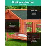i.Pet Bird Cage 72cm x 60cm x 168cm Pet Cages Large Aviary Parrot Carrier Travel Canary Wooden XL - Rear View