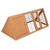 i.Pet Rabbit Hutch Chicken Coop 119cm x 51cm x 44cm Chicken Coop Large Run Wooden Cage Outdoor - Low Angle
