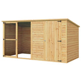 i.Pet Dog Kennel Extra Large 2.28M Wooden House Bed Outdoor Pet Puppy Cabin Log - Side View