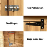 i.Pet Dog Kennel Extra Large 2.28M Wooden House Bed Outdoor Pet Puppy Cabin Log - Rear View