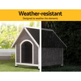 i.Pet Dog Kennel Wooden Large Outdoor House Indoor Puppy Pet Cabin Weatherproof - 45-Degree Angle