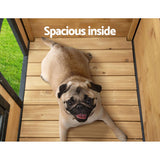 i.Pet Dog Kennel Extra Large Wooden Outdoor Indoor Puppy Pet House Cabin Crate Weatherproof - Rear View