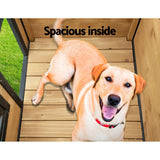 i.Pet Dog Kennel Extra Large Wooden Outdoor Indoor Puppy Pet House Cabin Crate Weatherproof - Close-Up Angle