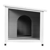i.Pet Dog Kennel House Large Wooden Outdoor Pet Kennels Indoor Puppy Cabin Log - Top-Down View