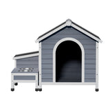 i.Pet Dog Kennel House Large Wooden Outdoor Pet Kennels Indoor Puppy Cabin - Side View