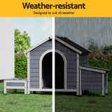 i.Pet Dog Kennel House Large Wooden Outdoor Pet Kennels Indoor Puppy Cabin - Top-Down View