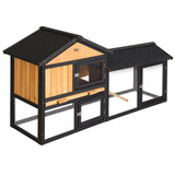 i.Pet Chicken Coop Rabbit Hutch 165cm x 43cm x 86cm Chicken Coop Large Run House Cage Wooden Outdoor - Close-Up Angle