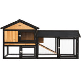 i.Pet Chicken Coop Rabbit Hutch 165cm x 43cm x 86cm Extra Large Run House Cage Wooden Outdoor - Side View