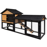 i.Pet Chicken Coop Rabbit Hutch 165cm x 43cm x 86cm Extra Large Run House Cage Wooden Outdoor - Top-Down View
