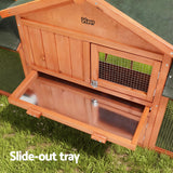 i.Pet Chicken Coop Rabbit Hutch 220cm x 44cm x 84cm Large Chicken Coop Run Wooden Outdoor Cage House - Extra Image