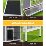 i.Pet Rabbit Hutch 97cm x 49cm x 86cm Chicken Coop Large Run Wooden Outdoor Cage House - Rear View
