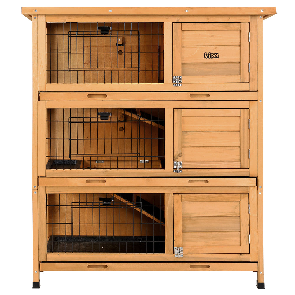 i.Pet Rabbit Hutch Chicken Coop 91.5cm x 46cm x 116.5cm Chicken Coop Large House Cage Run Wooden Out