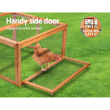 i.Pet Chicken Coop Rabbit Hutch 180cm Extra Large Wooden Chicken House Run XL Hen Cage - 45-Degree Angle