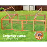 i.Pet Chicken Coop Rabbit Hutch 180cm Extra Large Wooden Chicken House Run XL Hen Cage - 45-Degree Angle