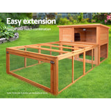 i.Pet Chicken Coop Rabbit Hutch 180cm Extra Large Wooden Chicken House Run XL Hen Cage - Close-Up Angle