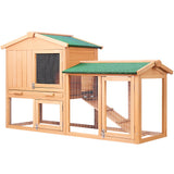 i.Pet Chicken Coop Rabbit Hutch 138cm x 44cm x 85cm Large Chicken Coop House Run Cage Wooden Outdoor - Side View