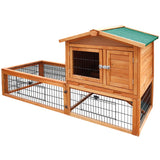 i.Pet Chicken Coop 155cm x 49cm x 90cm Rabbit Hutch Large Run Wooden Cage House Outdoor - Side View