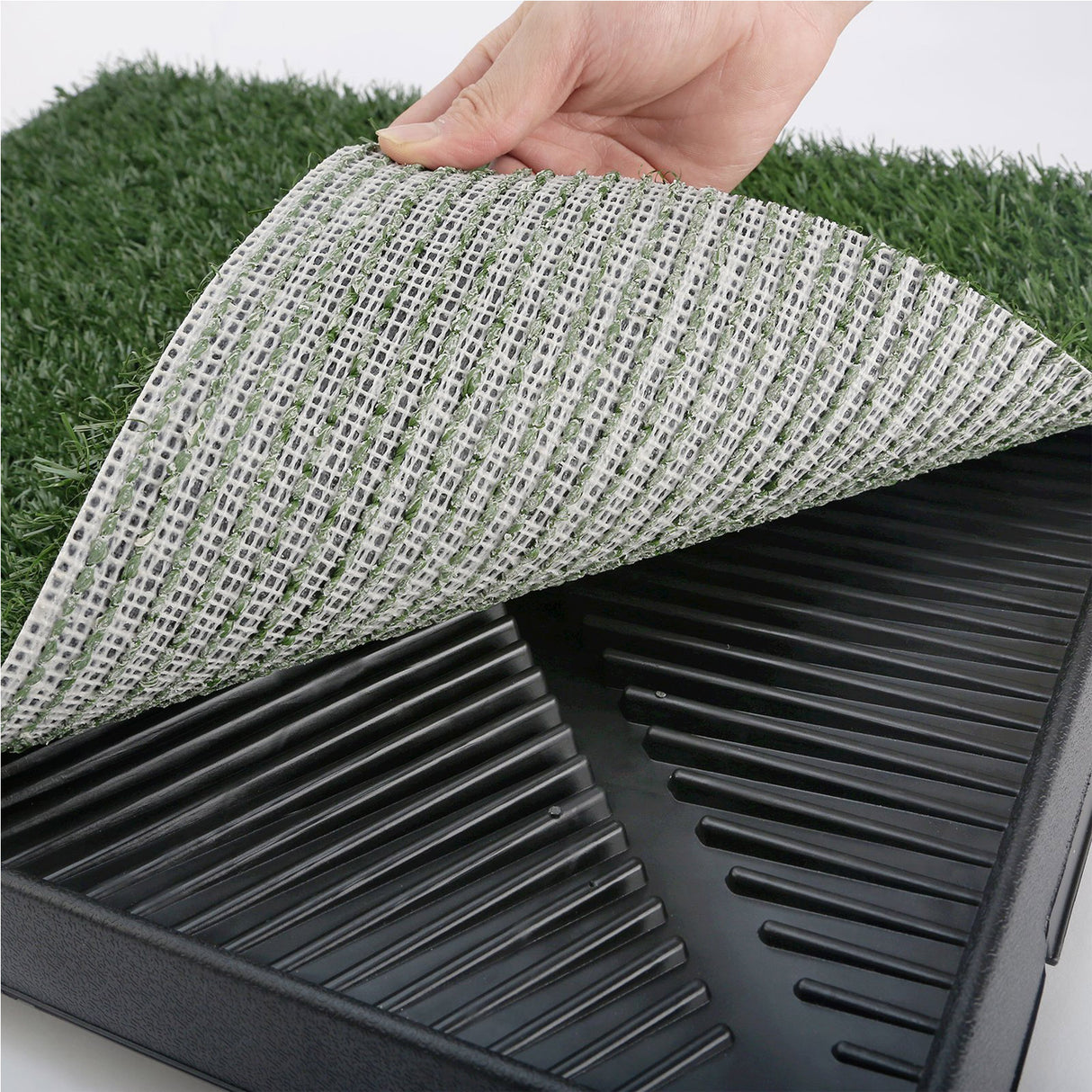 63cm x 50cm Pet Potty Tray With 1 Grass Mat