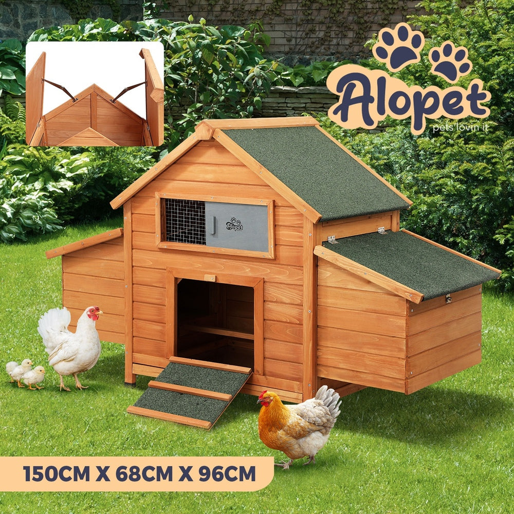Alopet Pet Hutch Large House Run Cage Wooden