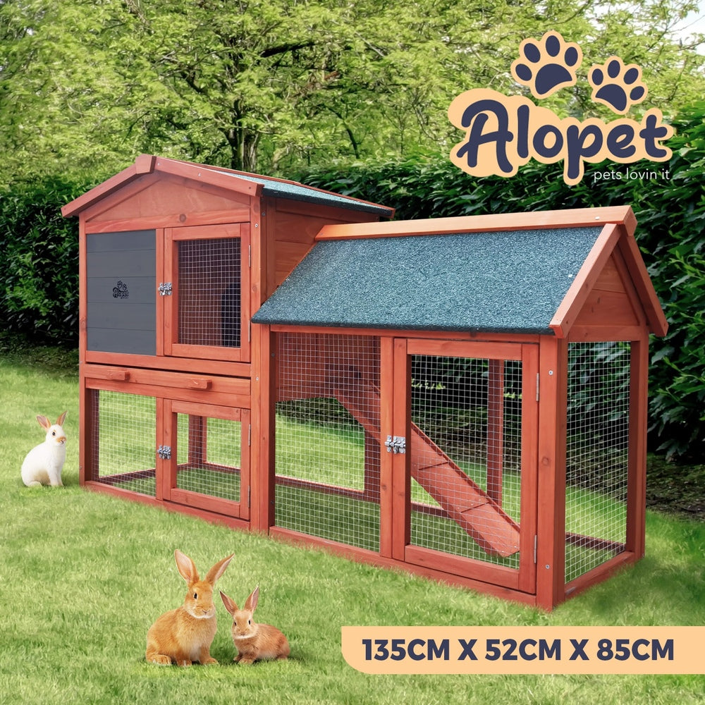 Alopet Rabbit Hutch 135 x 52 x 85cm