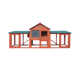 Alopet Rabbit Hutch Spacious Wooden Outdoor Pet Hutch - Top-Down View