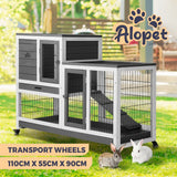 Alopet Rabbit Hutch Chichen Coop 100 x 55 x 90cm