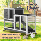 Alopet Rabbit Hutch Chichen Coop 100 x 55 x 90cm - 45-Degree Angle