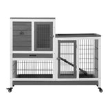 Alopet Rabbit Hutch Chichen Coop 100 x 55 x 90cm - Side View
