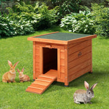 Alopet Cube Pet Hutch Wooden Cage Outdoor Indoor - Side View