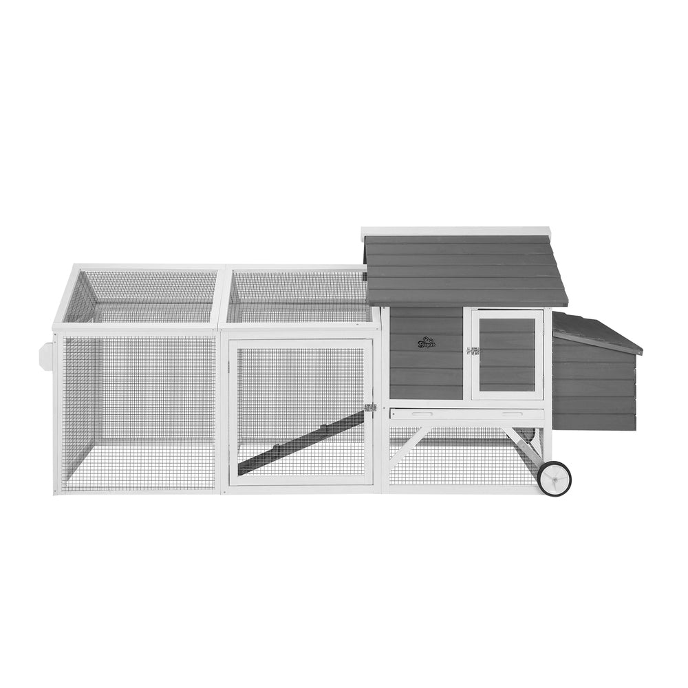Alopet Pet Hutch wtih Wheels Wooden 225 x 80 x 105cm