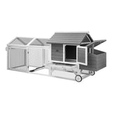 Alopet Pet Hutch wtih Wheels Wooden 225 x 80 x 105cm - 45-Degree Angle