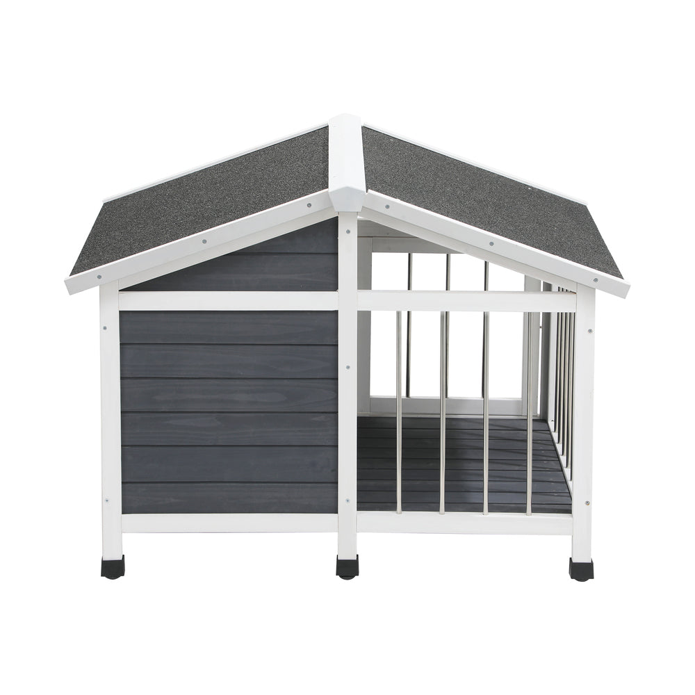 Alopet Wooden Pet Dog Kennel Awning Cabin