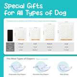 L Dog Male Wrap + 10X M Diaper Booster Pads
