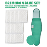 L Dog Male Wrap + 10X M Diaper Booster Pads - 45-Degree Angle