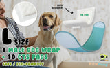 L Dog Male Wrap + 10X M Diaper Booster Pads