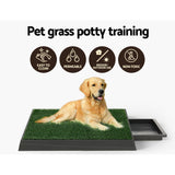i.Pet Pet Training Pad Dog Potty Toilet Large Loo Portable With Tray Grass Mat - Top-Down View
