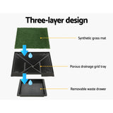 i.Pet Pet Training Pad Dog Potty Toilet Large Loo Portable With Tray Grass Mat - 45-Degree Angle