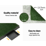 i.Pet Pet Training Pad Dog Potty Toilet Large Portable With Tray Grass 2 Mats - Rear View