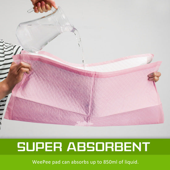 300PCS Pet Toilet Training Pads 7 Layered - PINK