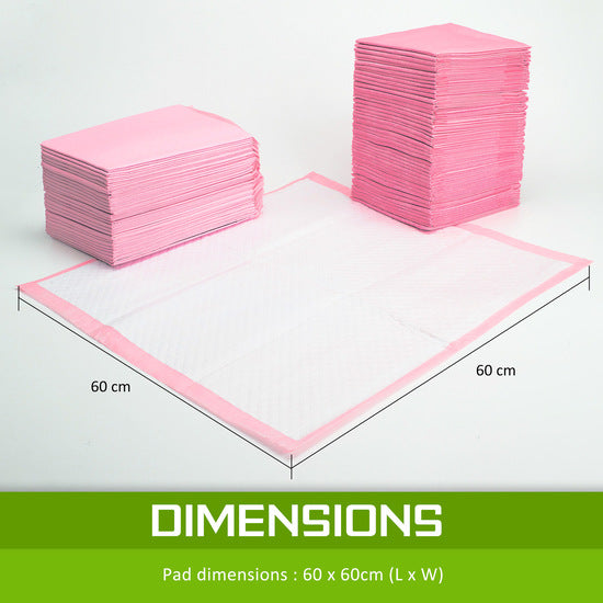 400PCS Pet Toilet Training Pads 7 Layered - PINK