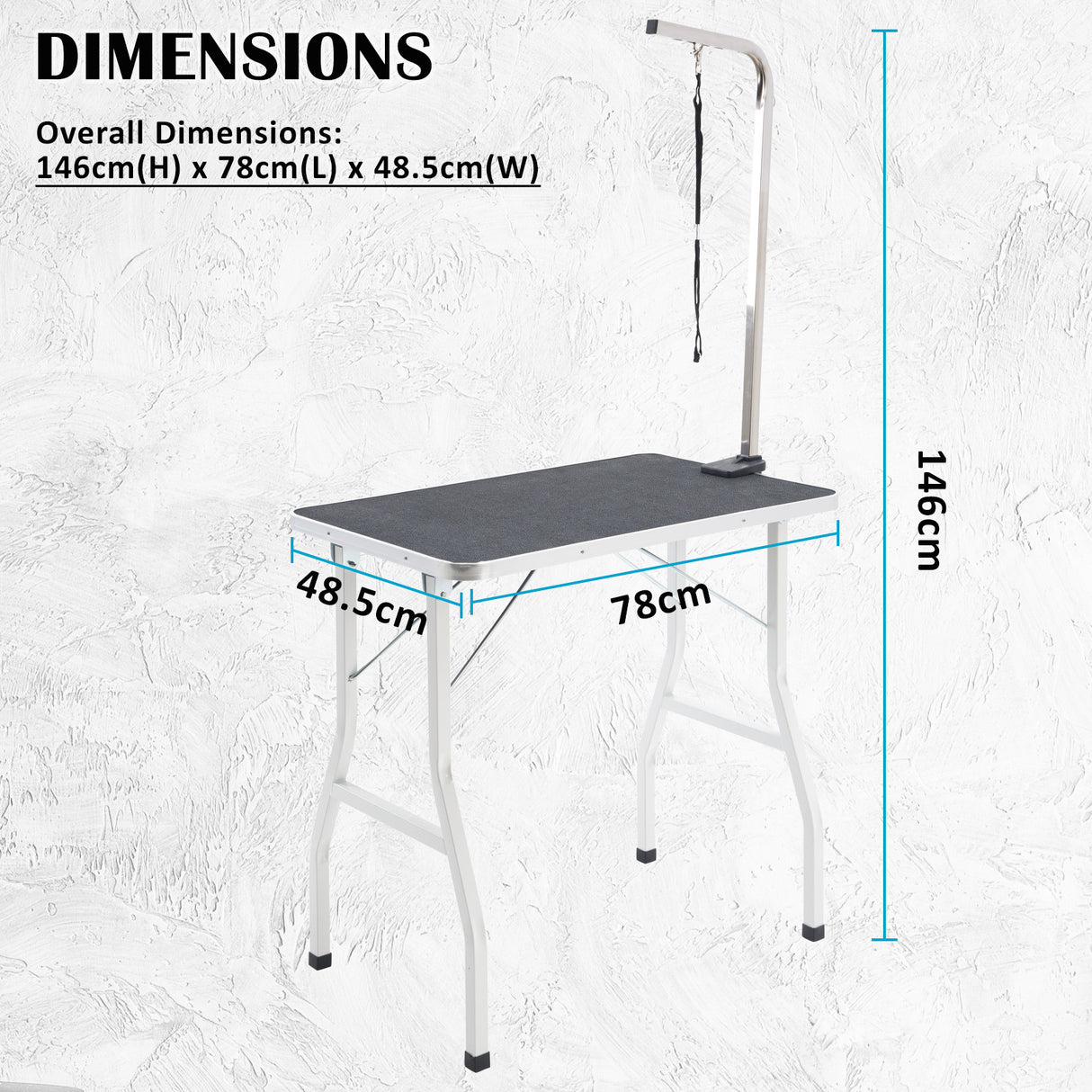 78cm Pet Grooming Table - BLACK